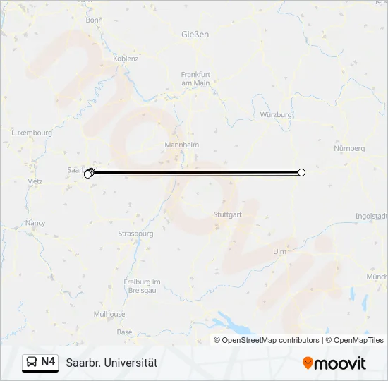 N4 Bus Line Map