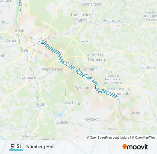 S1 Train Line Map