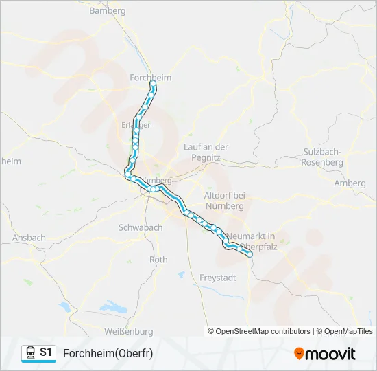 S1 Train Line Map