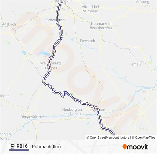 RB16: карта маршрута
