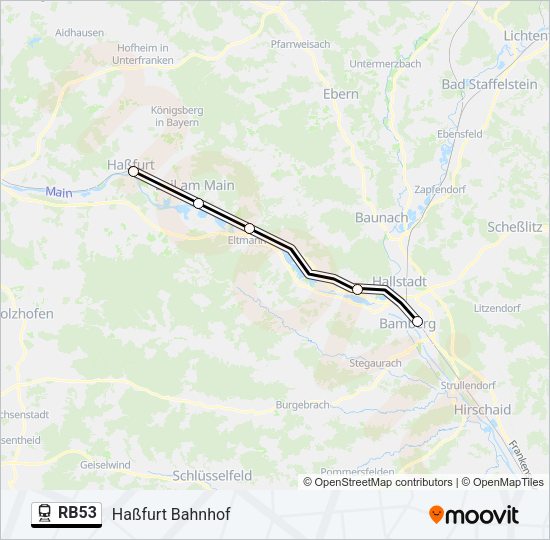 rb53 Route: Schedules, Stops & Maps - Haßfurt Bahnhof (Updated)