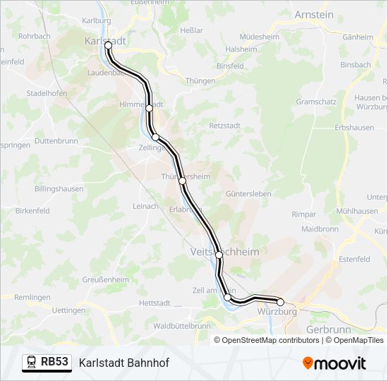 rb53 Route: Schedules, Stops & Maps - Karlstadt Bahnhof (Updated)