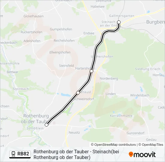 RB82 Train Line Map