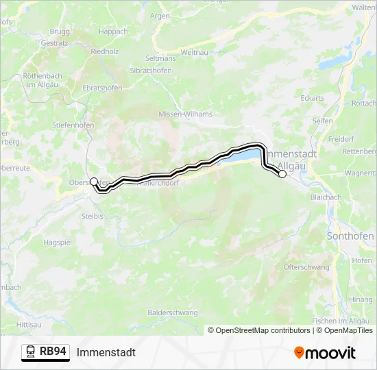  RB94: карта маршрута