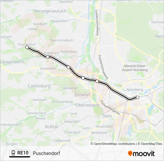  RE10: карта маршрута