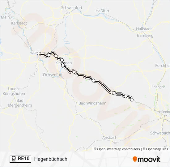  RE10: карта маршрута