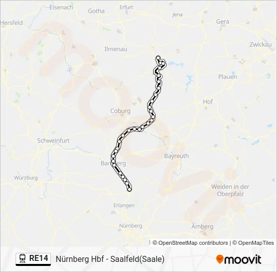  RE14: карта маршрута