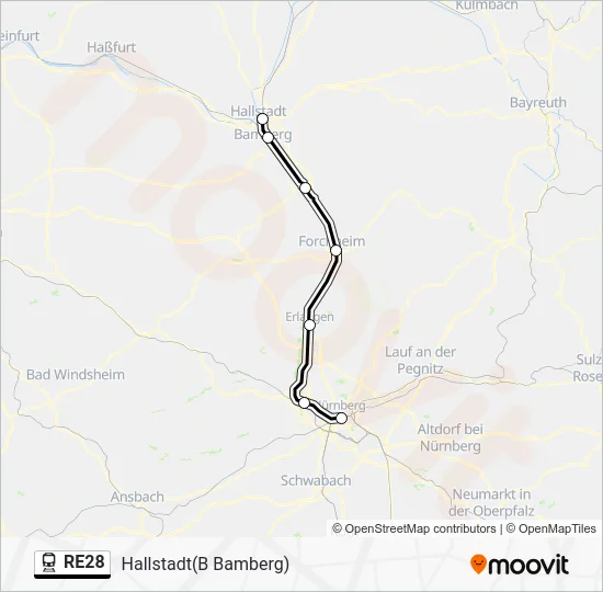  RE28: карта маршрута