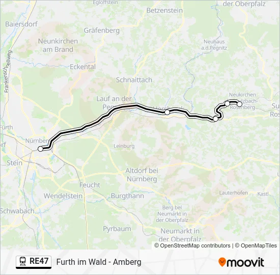  RE47: карта маршрута