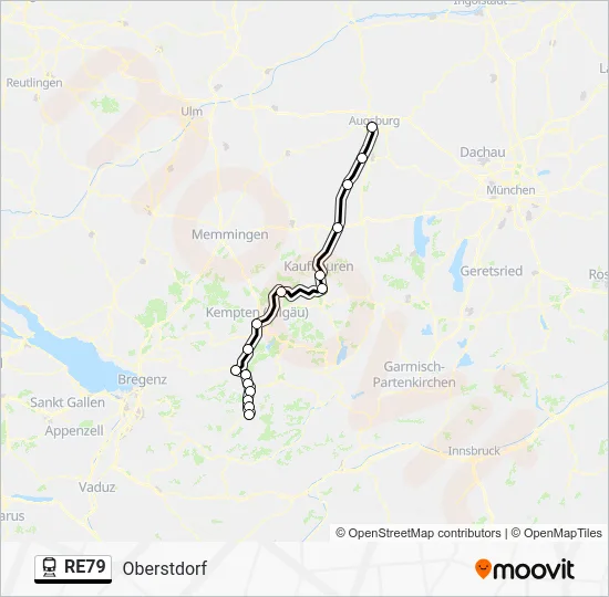  RE79: карта маршрута