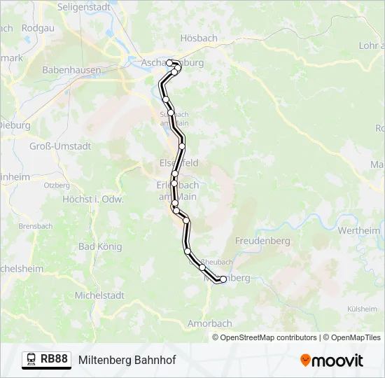 RB88 Train Line Map