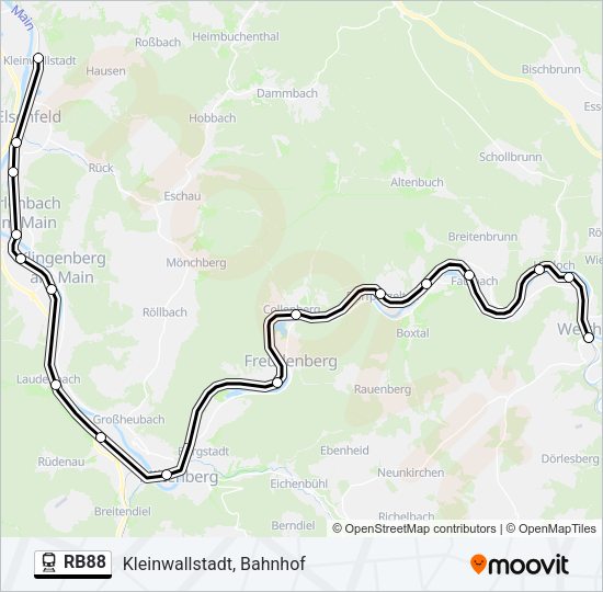  RB88: карта маршрута