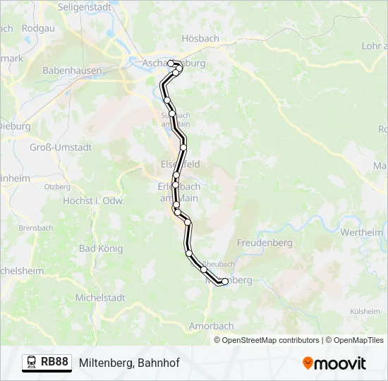 RB88 Train Line Map