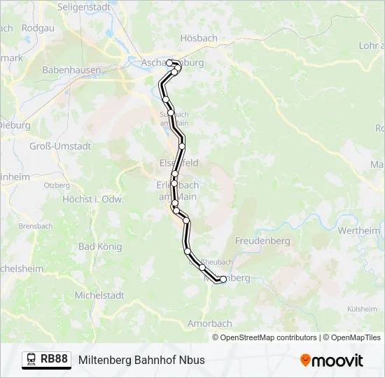 RB88 Train Line Map
