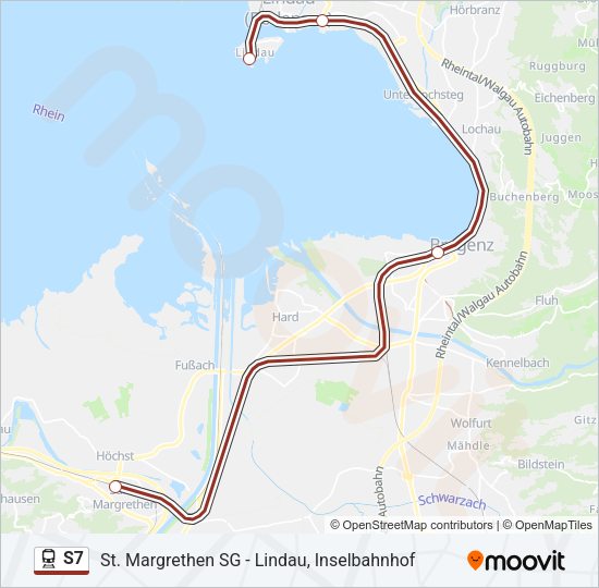 Поезд S7: карта маршрута