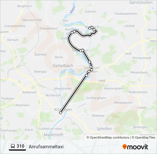 310 Bus Line Map