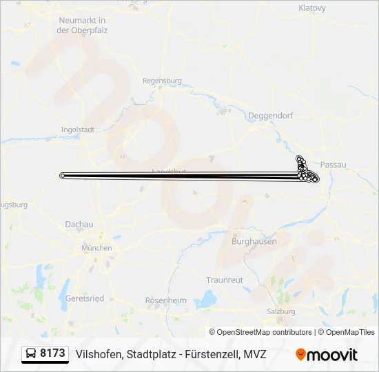 Автобус 8173: карта маршрута