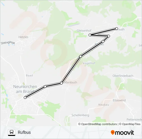 211 RUFBUS Bus Line Map
