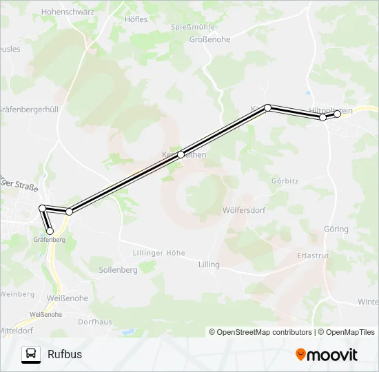 219 RUFBUS Bus Line Map