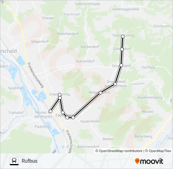 220 RUFBUS Bus Line Map