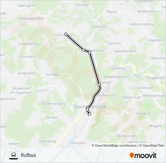 221 RUFBUS Bus Line Map