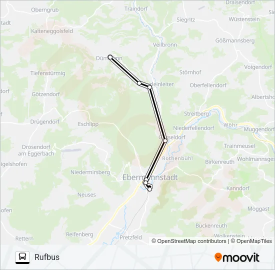 221 RUFBUS Bus Line Map