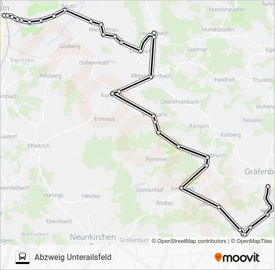 Автобус 223 RUFBUS: карта маршрута