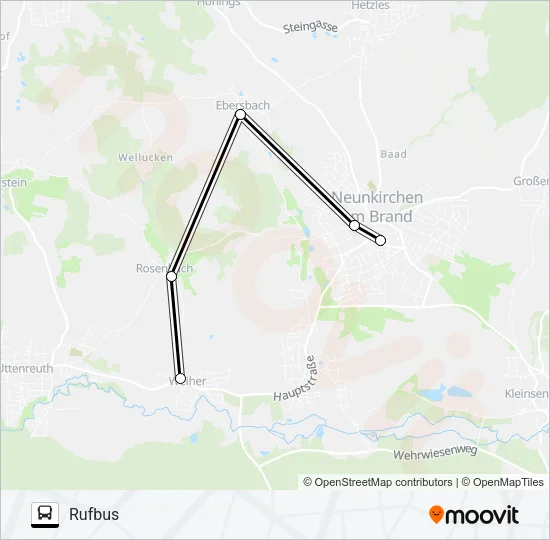 225 RUFBUS Bus Line Map
