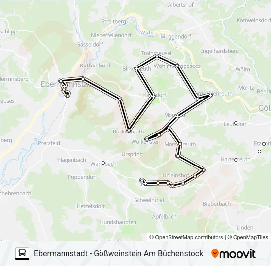 234 RUFBUS Bus Line Map