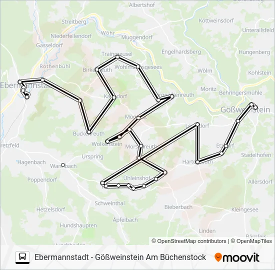 Автобус 234 RUFBUS: карта маршрута