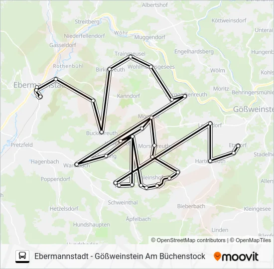 Автобус 234 RUFBUS: карта маршрута