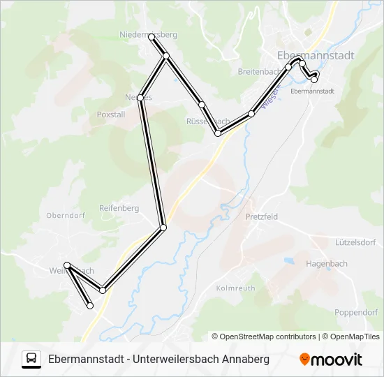 Автобус 236 RUFBUS: карта маршрута