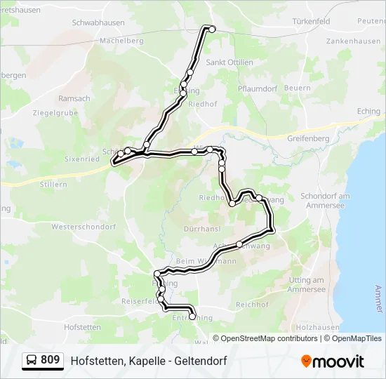 809 Bus Line Map