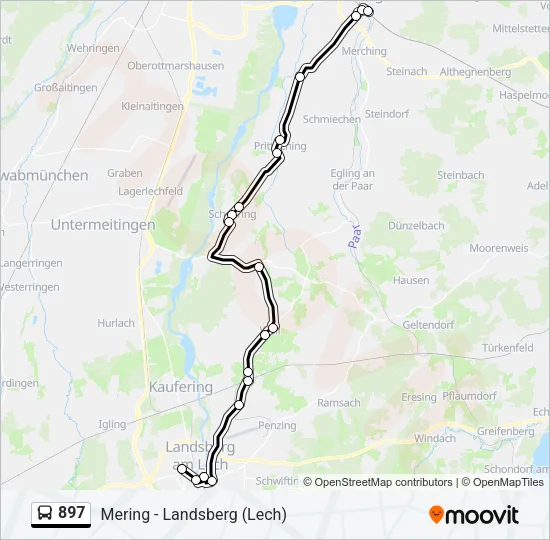 897 Bus Line Map