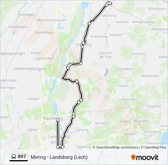 897 Bus Line Map