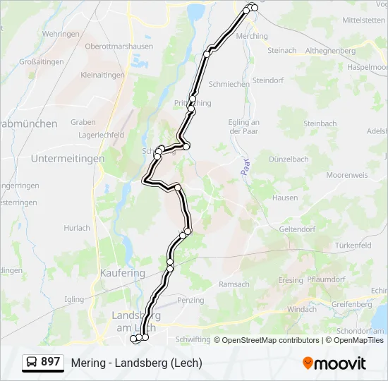 897 Bus Line Map
