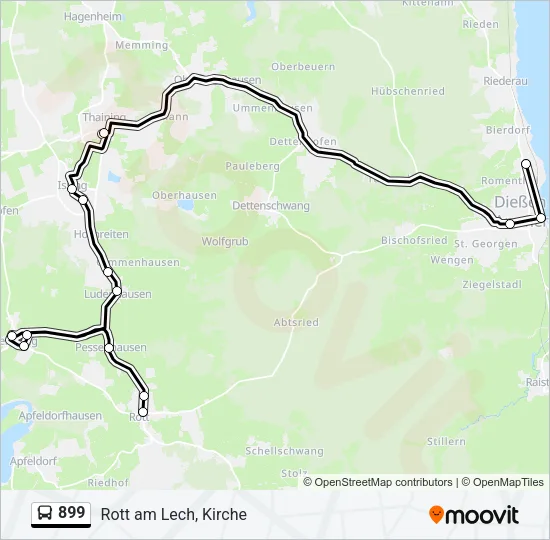 899 Bus Line Map