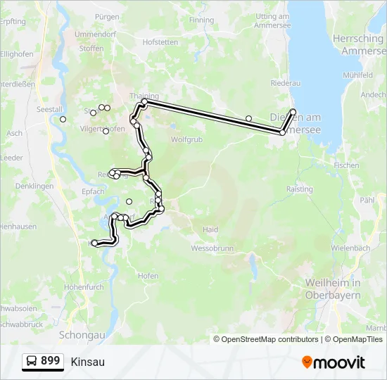 899 Bus Line Map