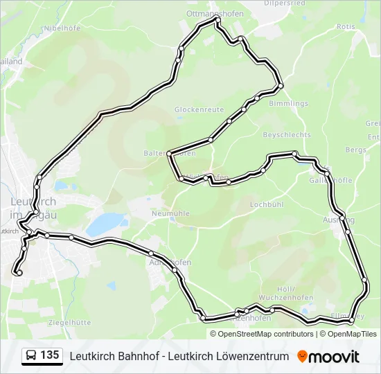 135 Bus Line Map