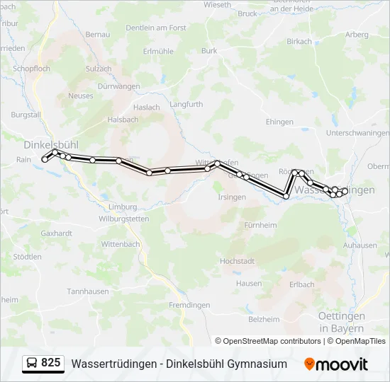 825 Bus Line Map