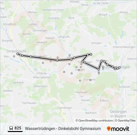 825 Bus Line Map