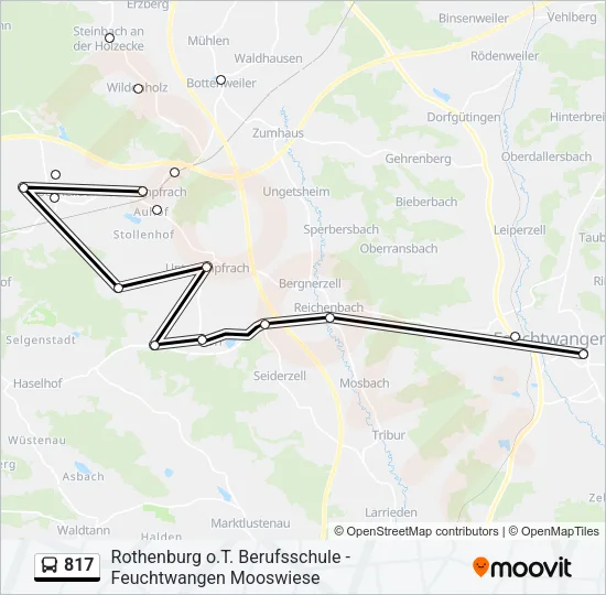 817 Bus Line Map