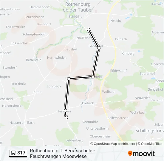 817 Bus Line Map