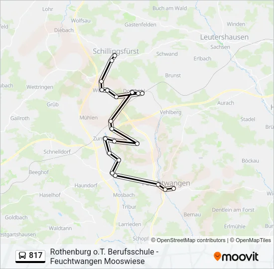 817 Bus Line Map