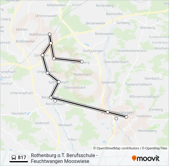 817 Bus Line Map