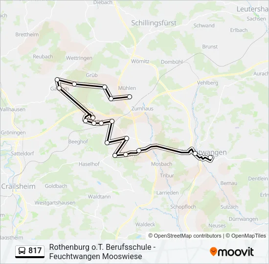 817 Bus Line Map