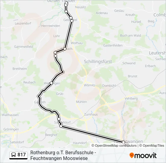 817 Bus Line Map