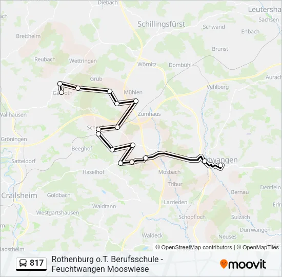 817 Bus Line Map