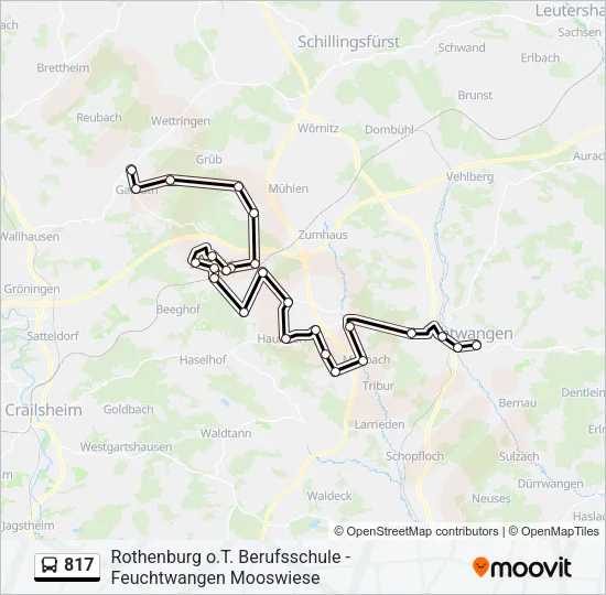 817 Bus Line Map