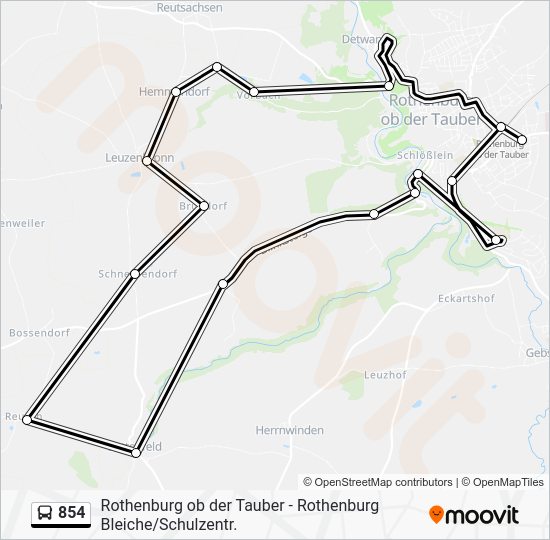 854 Route: Schedules, Stops & Maps - Rothenburg Ob Der Tauber (Updated)